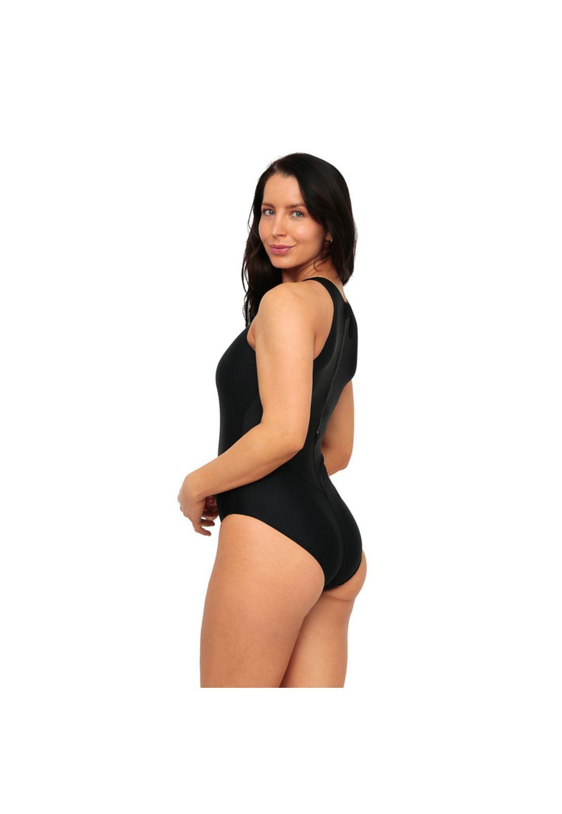 Traje de Baño Mujer Deportivo Cierre H2O Wear  Azul-2