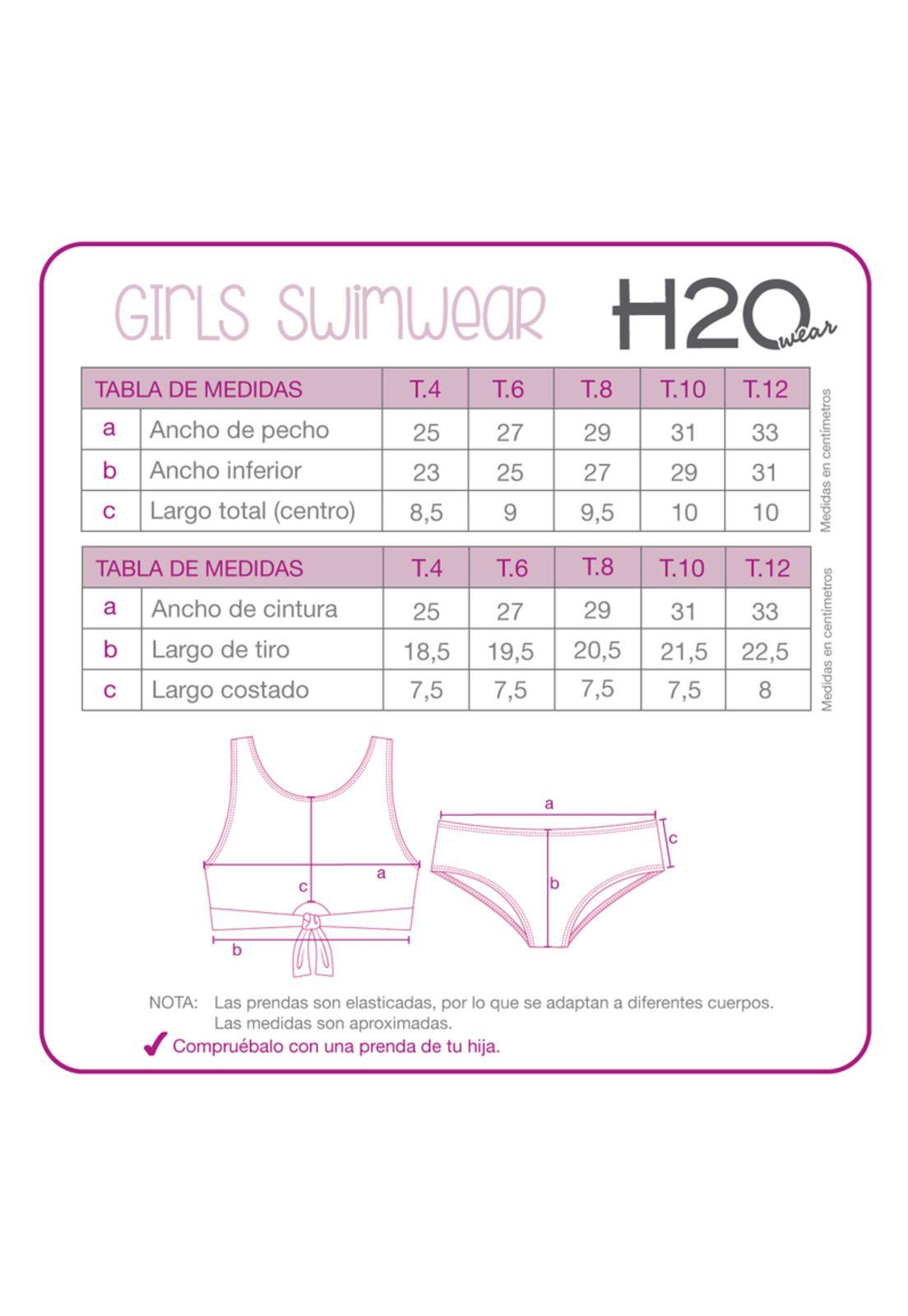 Traje de Baño Niña Bikini UV30+ Tornasol H2O Wear-3