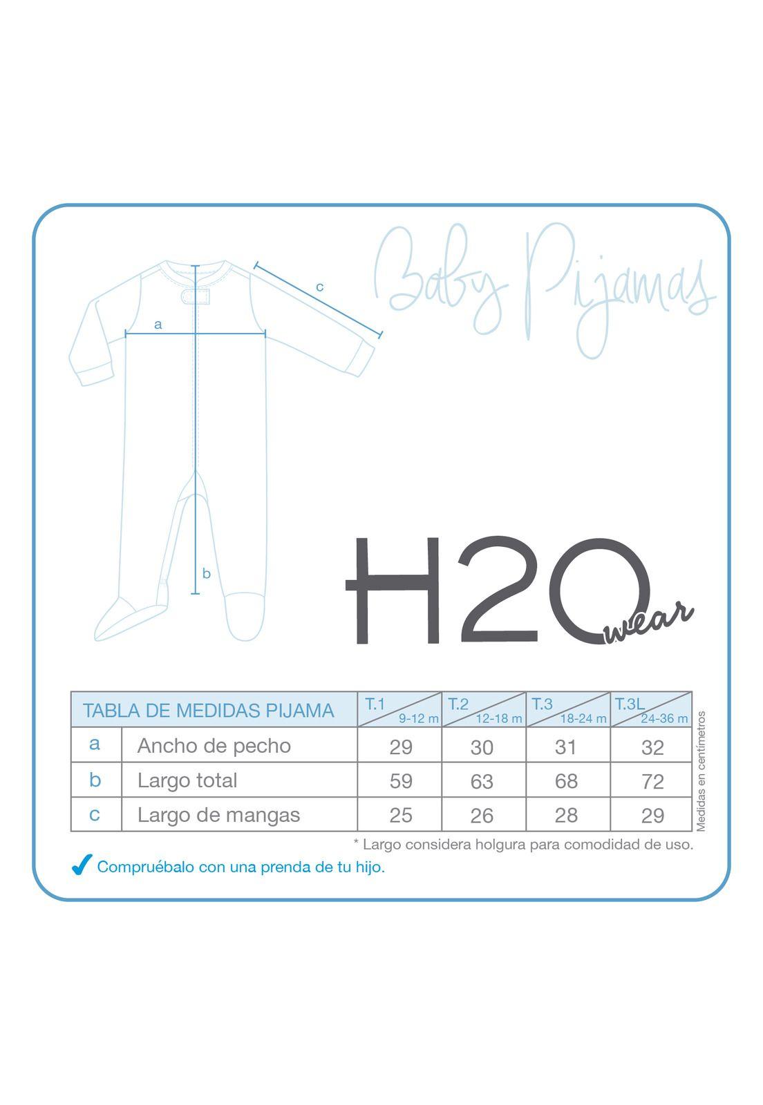 Pijama Bebé Niño Polar Sustentable H2O Wear Turquesa-2