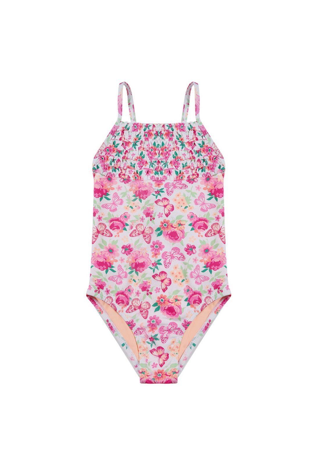 Traje de Baño Niña Entero UV30 Rosa H2O Wear-0