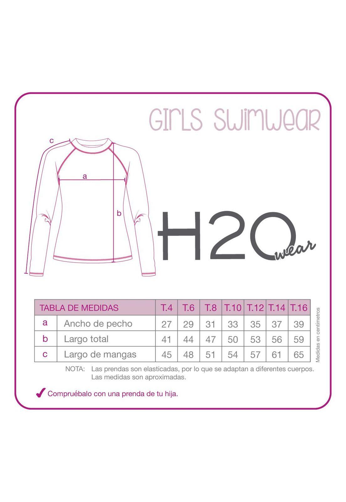 Polera UV50 Niña M.Larga | H2O WEAR-2