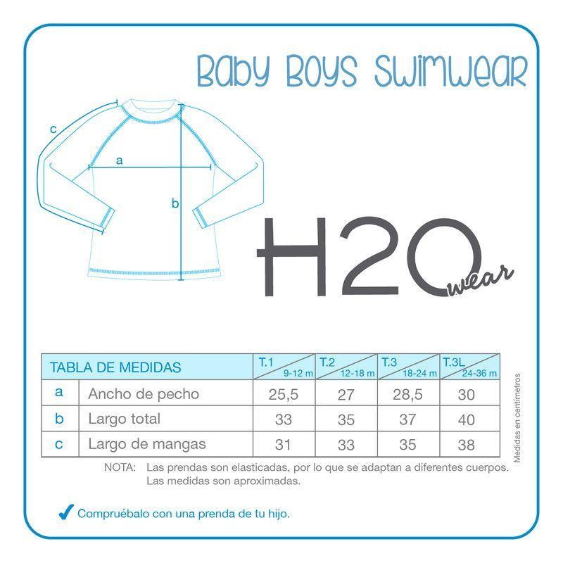 Polera Bebe Niño UV 50 Manga Larga Azul H2O Wear-2