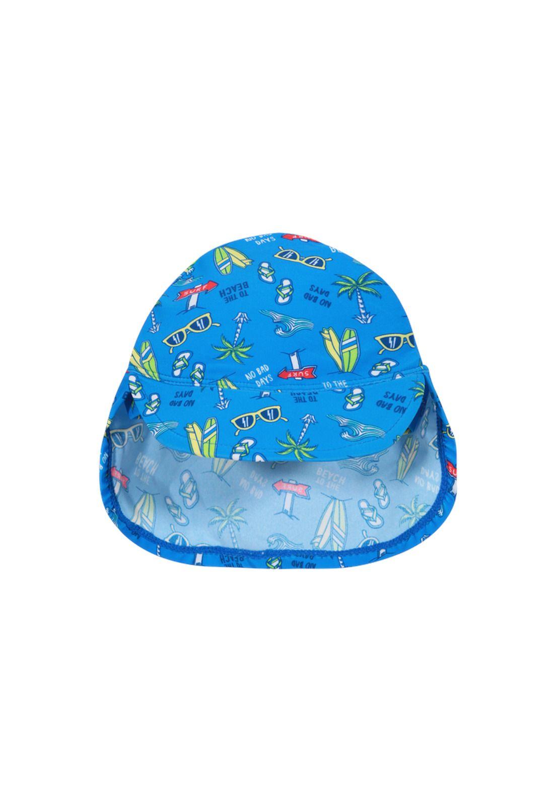 Gorro Jockey UV 50+ para Bebe Niño Turquesa-0