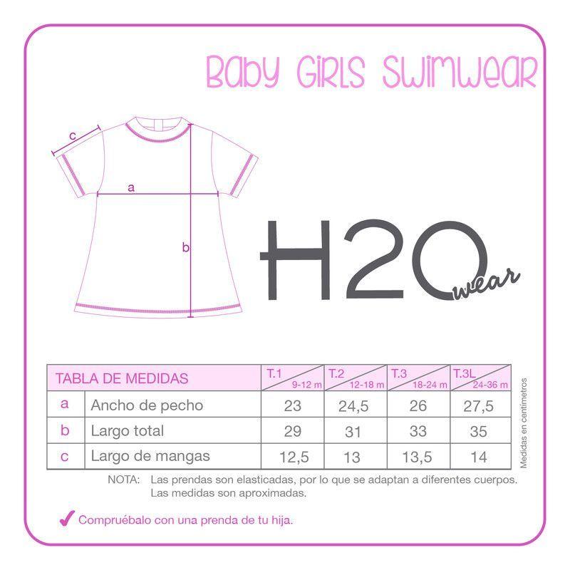 Traje de Baño Bebe Niña Set UV 50 H2O Wear Rosa-2