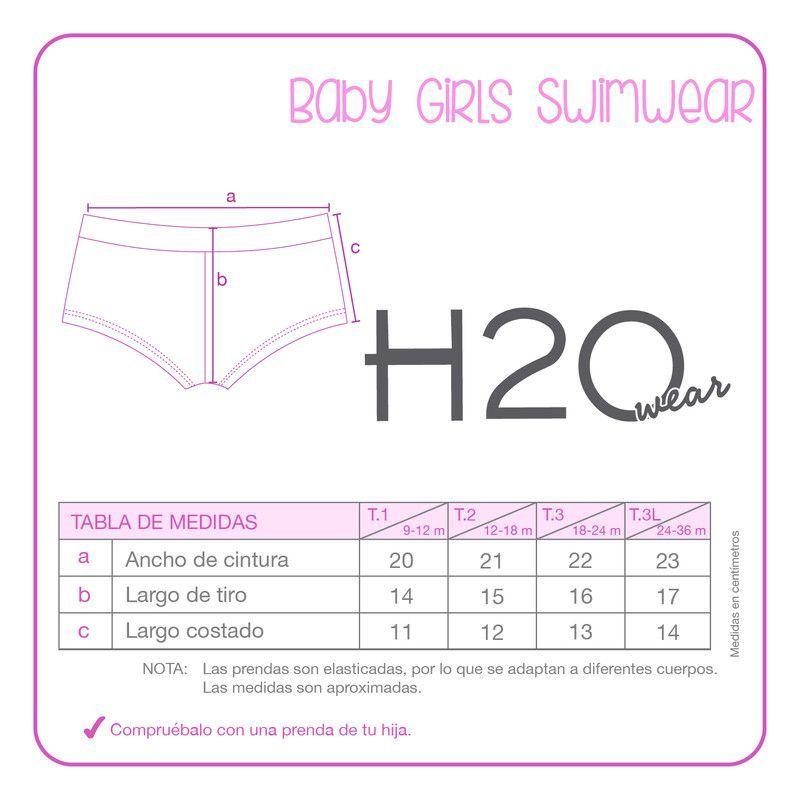 Traje de Baño Bebe Niña Set UV 50 H2O Wear Rosa-3