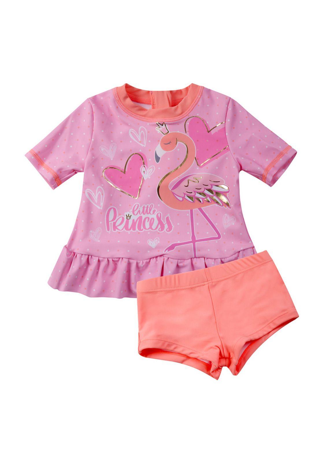 Traje de Baño Bebe Niña Set UV 50 H2O Wear Rosa-0