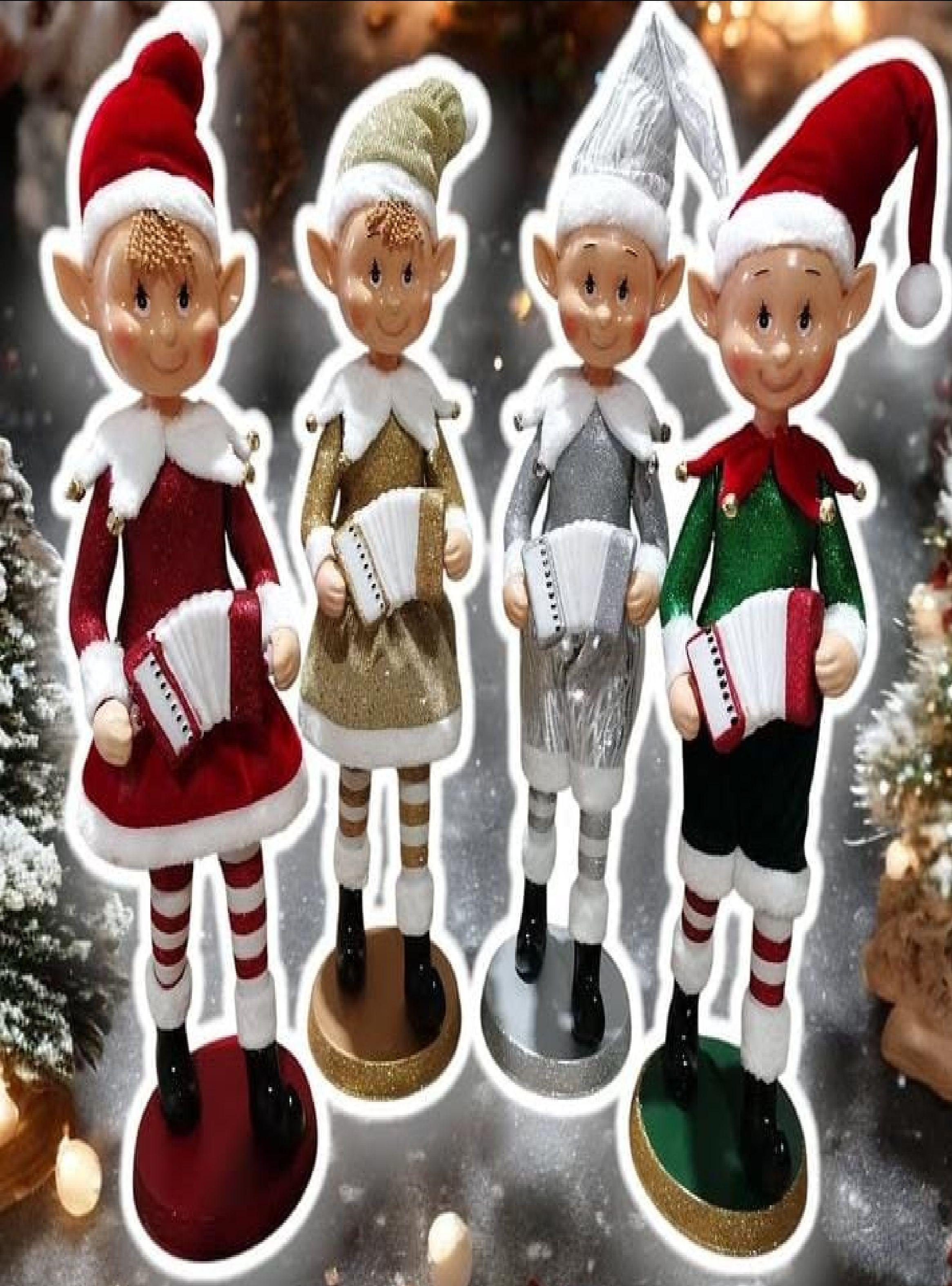 Duendes Navide os Decorativos Extensible Verde-1