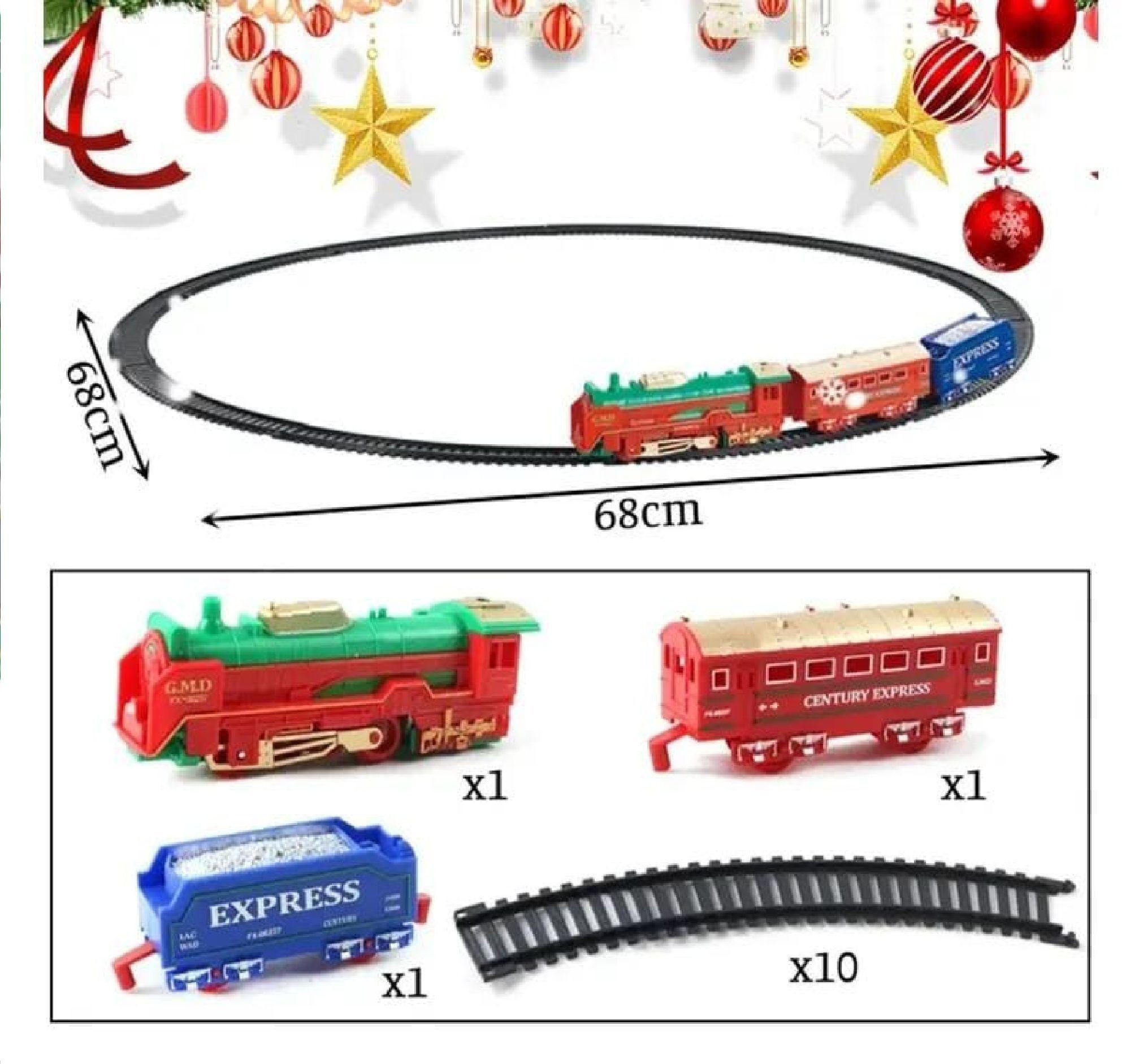 Tren Navide o A Pilas Con Vias Set 13 Piezas-2