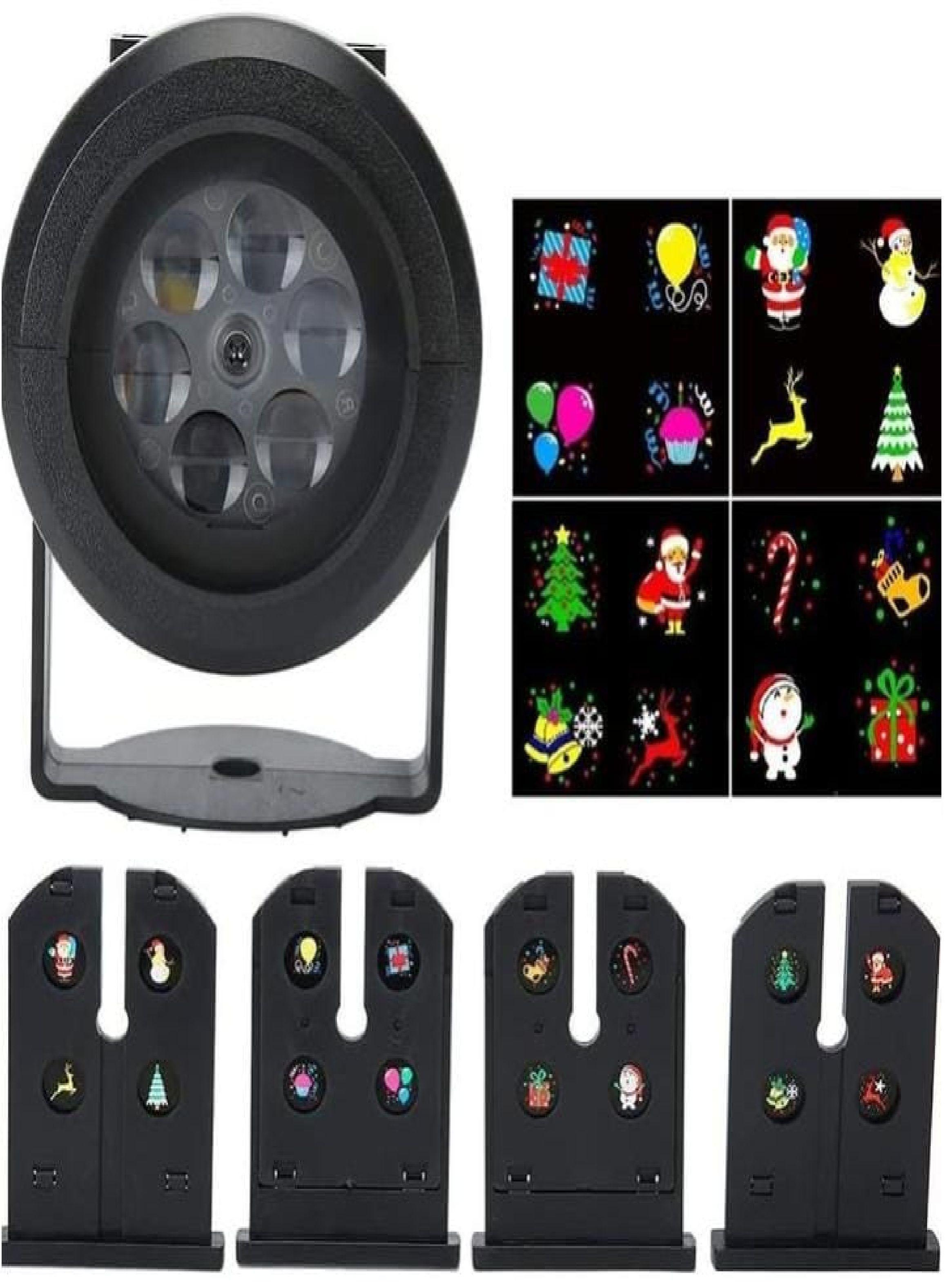 Proyector Led Navide o Efecto Animado Con Tarjetas Intercambiables-0