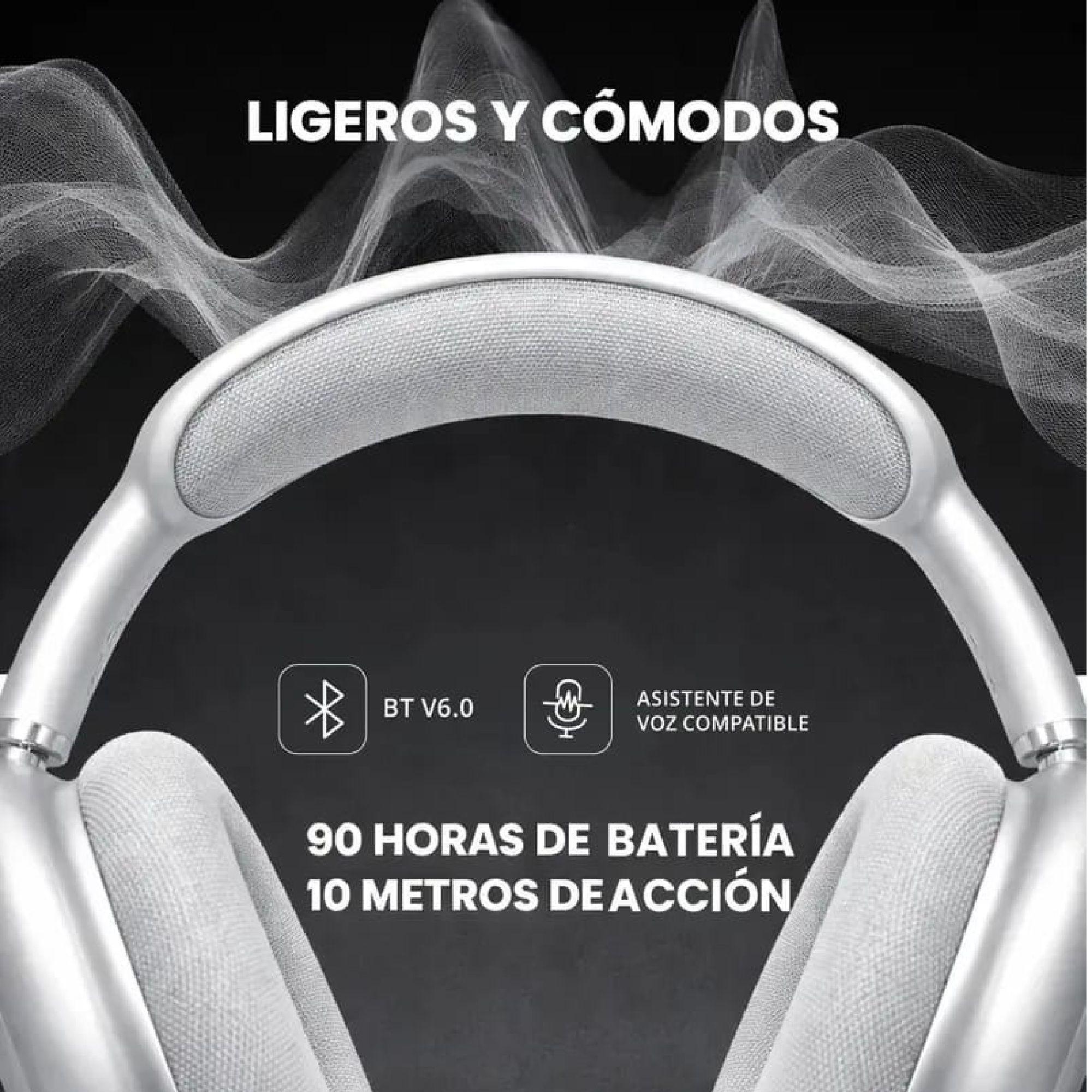 Audifono Motomo Air Pro Max Plata BT V6 0 Auhemo23 Slot Micro SD-2