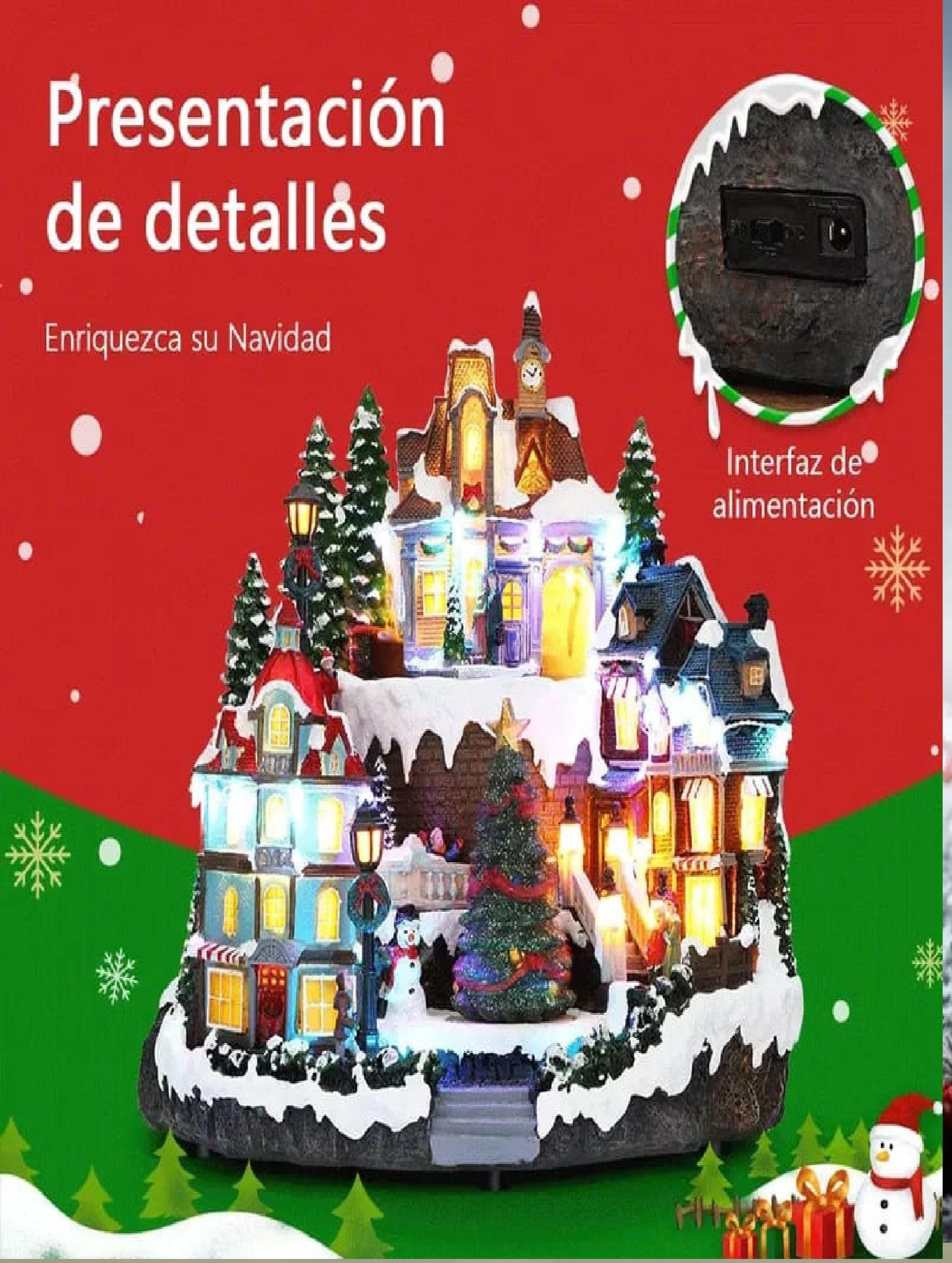 Villa Navide a Pueblo Musical Con Luces Led-3