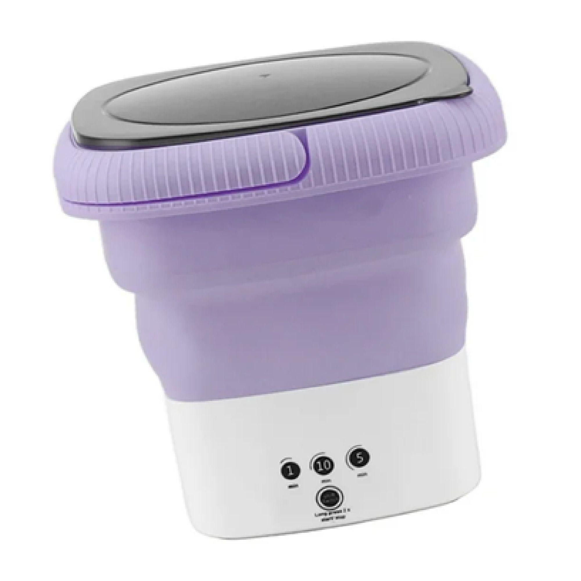Mini Lavadora De Ropa Plegable Violeta-2