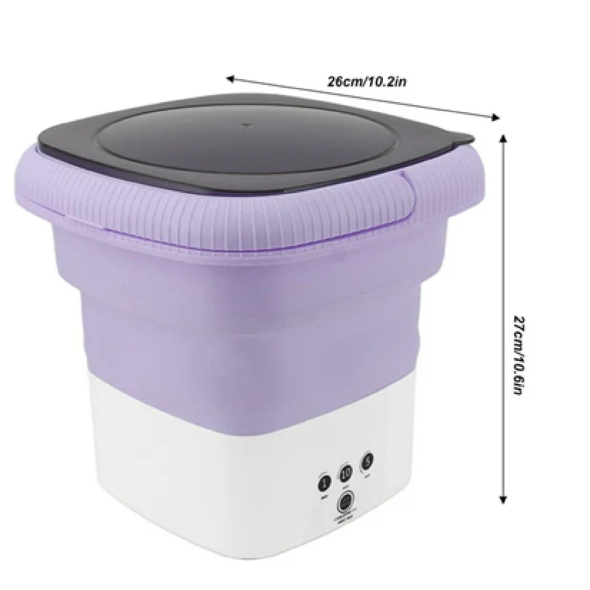 Mini Lavadora De Ropa Plegable Violeta-4