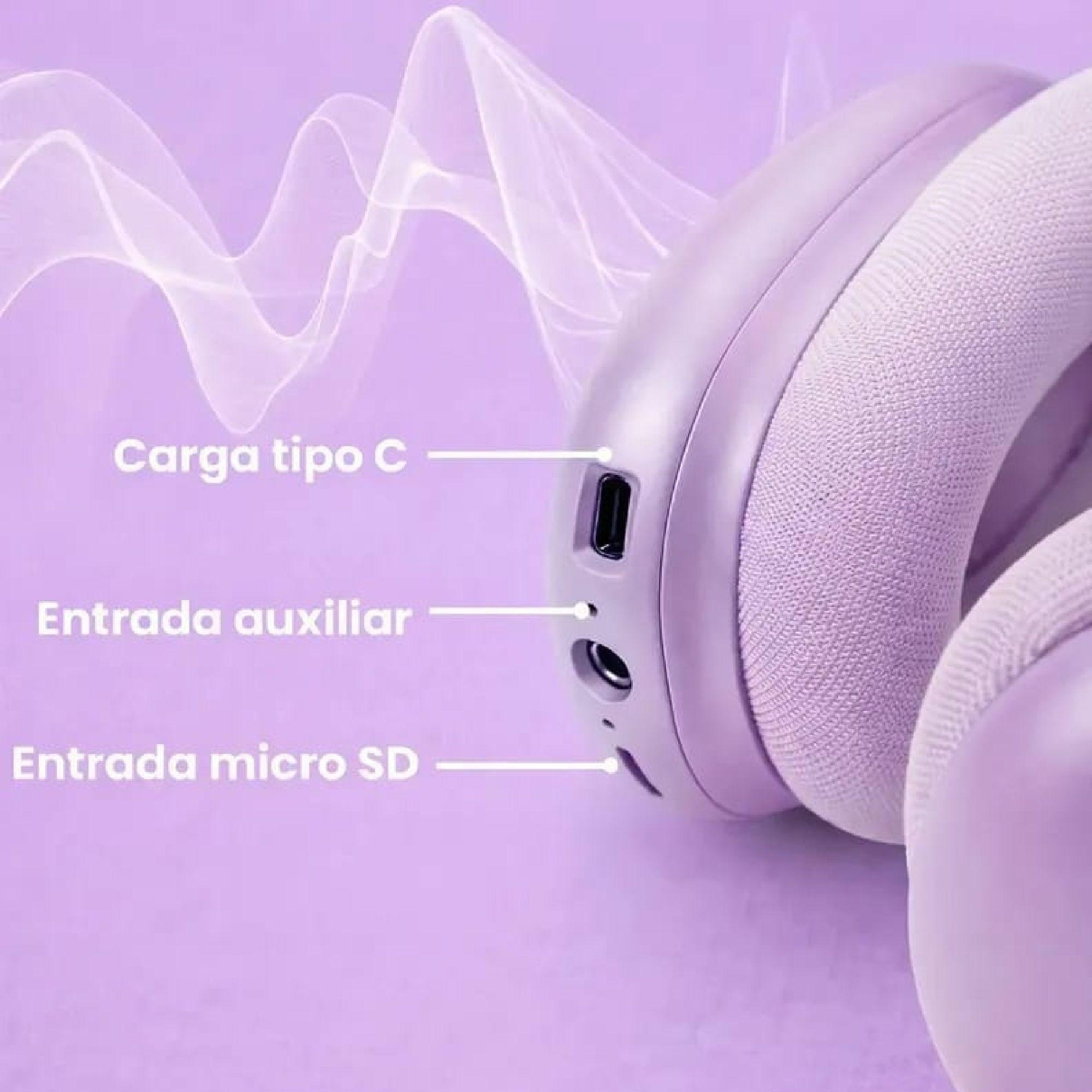 Audifono Motomo Air Pro Max Lila BT V6 0 Auhemo24 Slot Micro SD-4