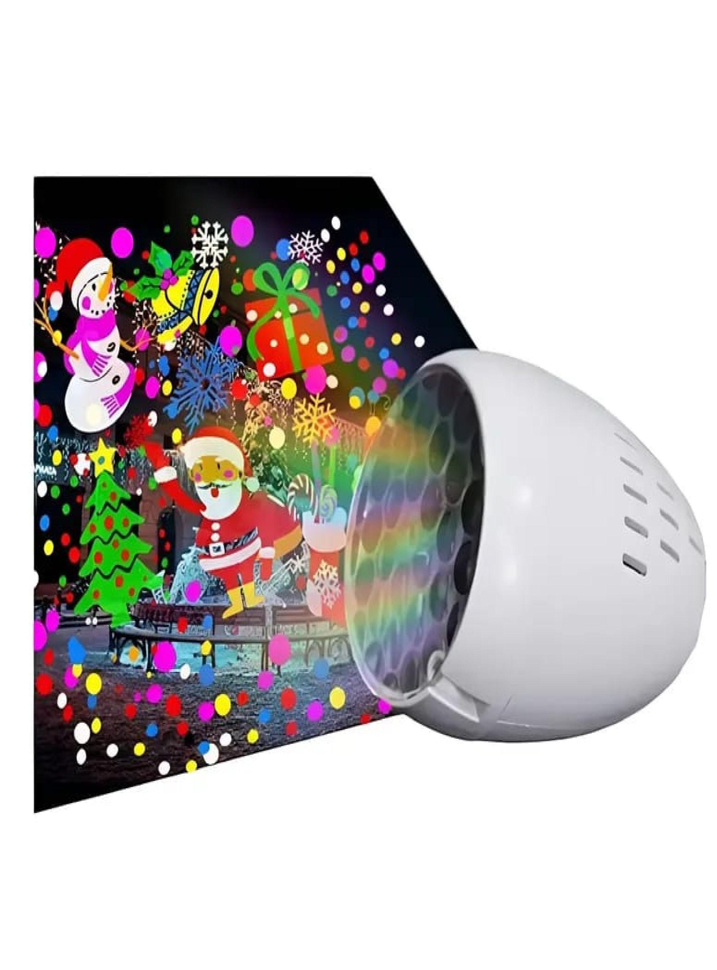 Proyector Foco De Luz Diferentes Patrones De Navidad-0