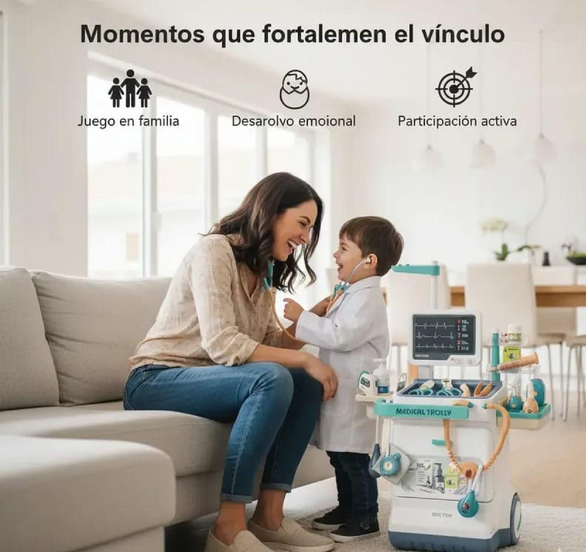 Set Juguete M dico Carrito De Electrocardiograma 26 Piezas-1