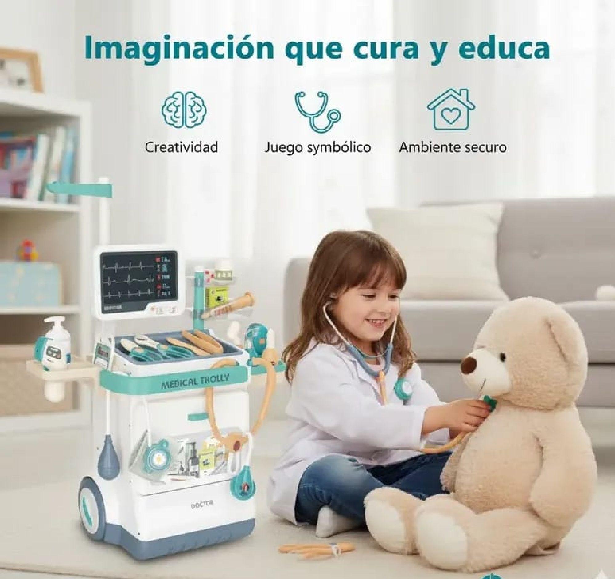 Set Juguete M dico Carrito De Electrocardiograma 26 Piezas-2