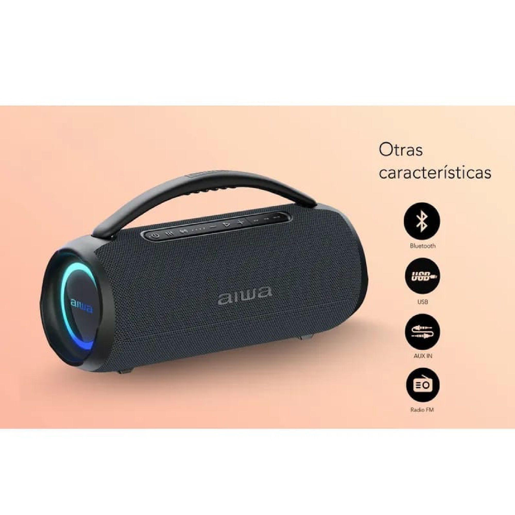 Parlante Port til Bluetooth Aiwa AWQ680 30W RMS Negro Con TWS-1