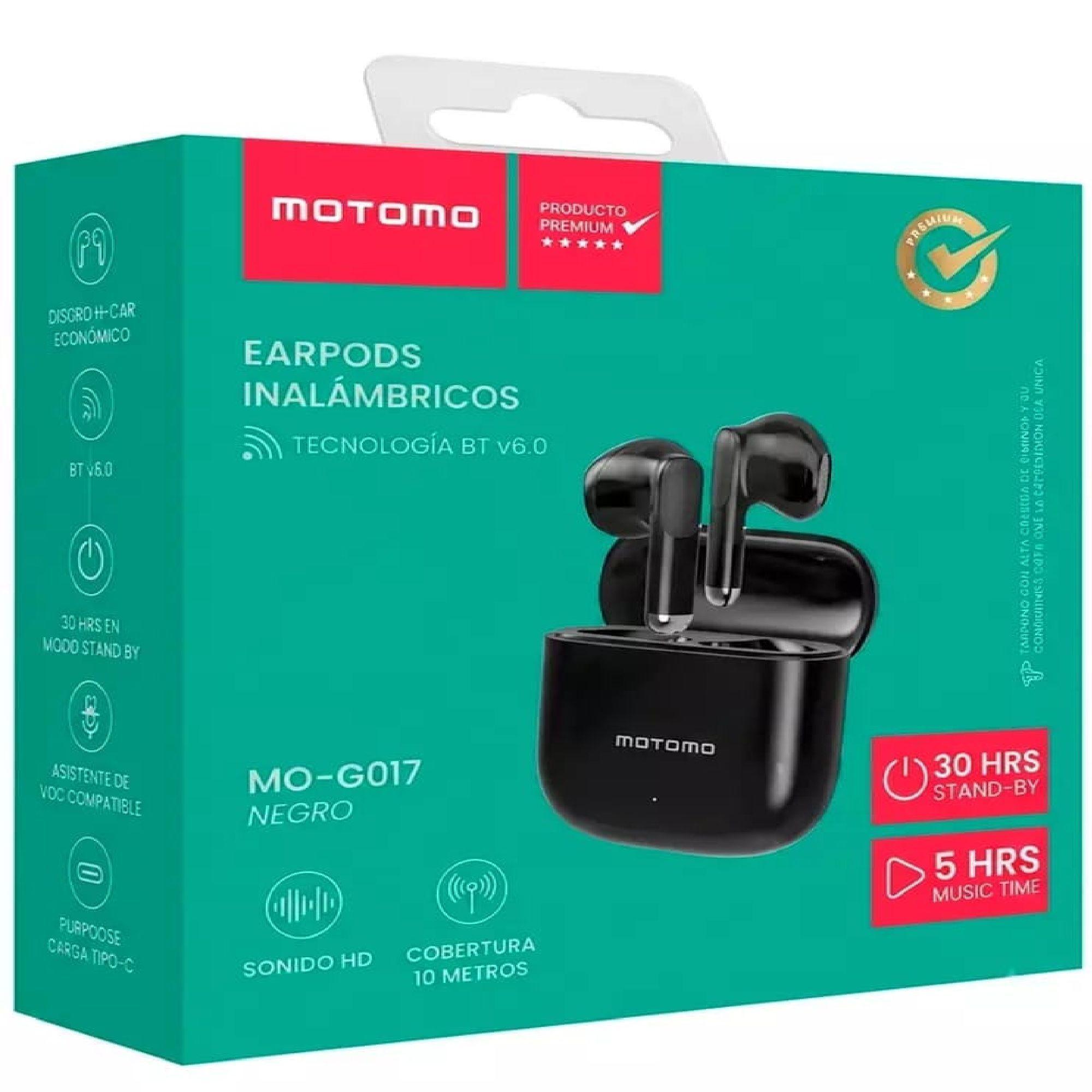 AUDIFONO MOTOMO TWS BT V6 0 MO G017 NEGRO 5HS AUEARP86-3