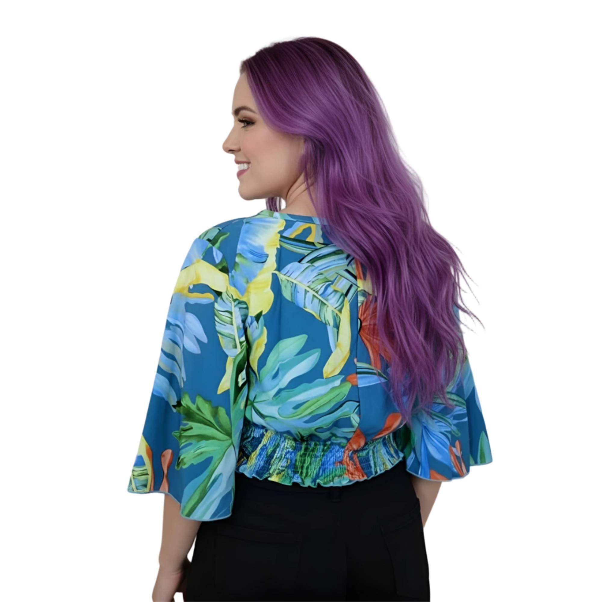 Blusa Escote V con Mangas Mariposa-2