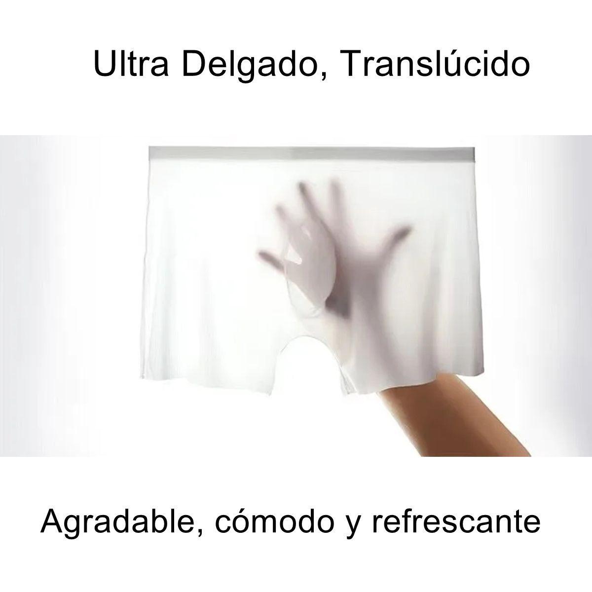 Calzoncillo Boxer Sexy Ultra Delgado Translucido Secado Rápido Talla L-2