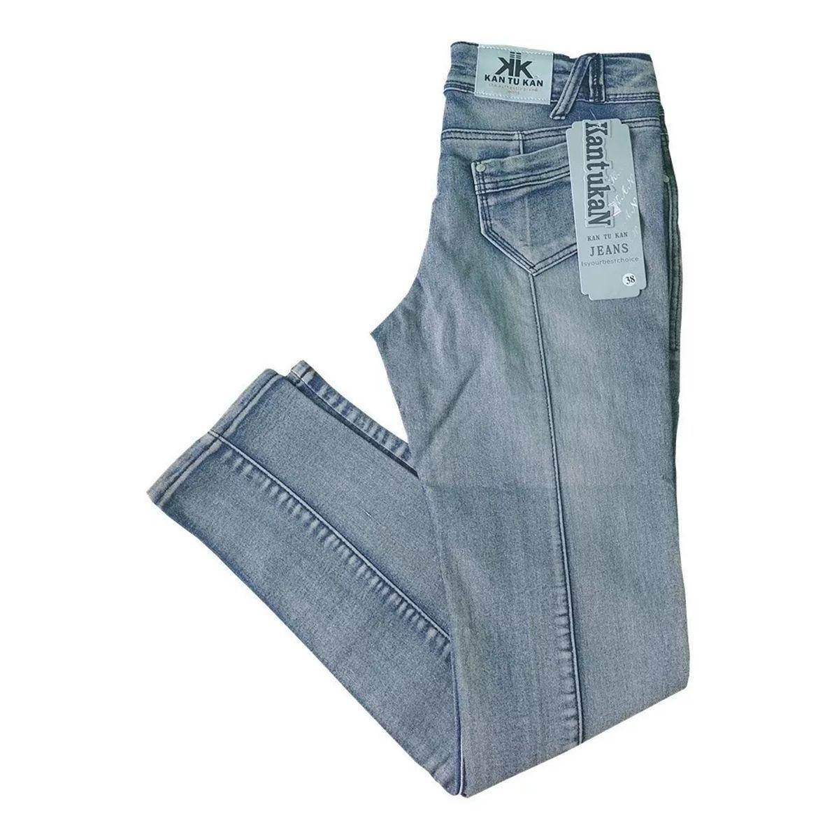Jeans Mujer Gris Pizarra - Talla 38-0