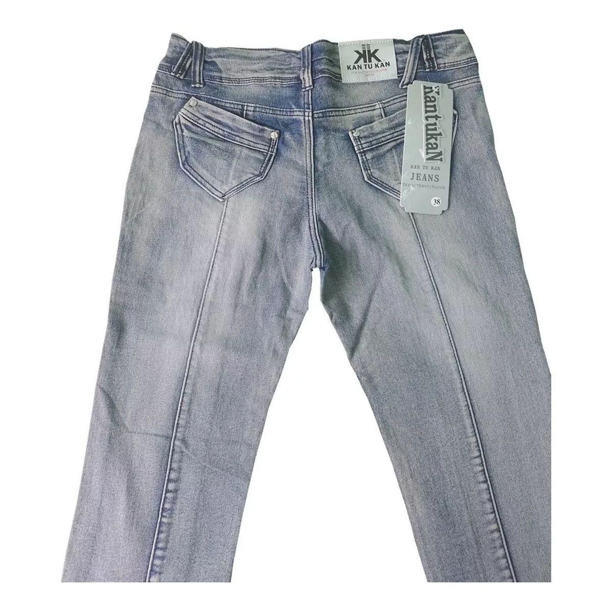 Jeans Mujer Gris Pizarra - Talla 38-2