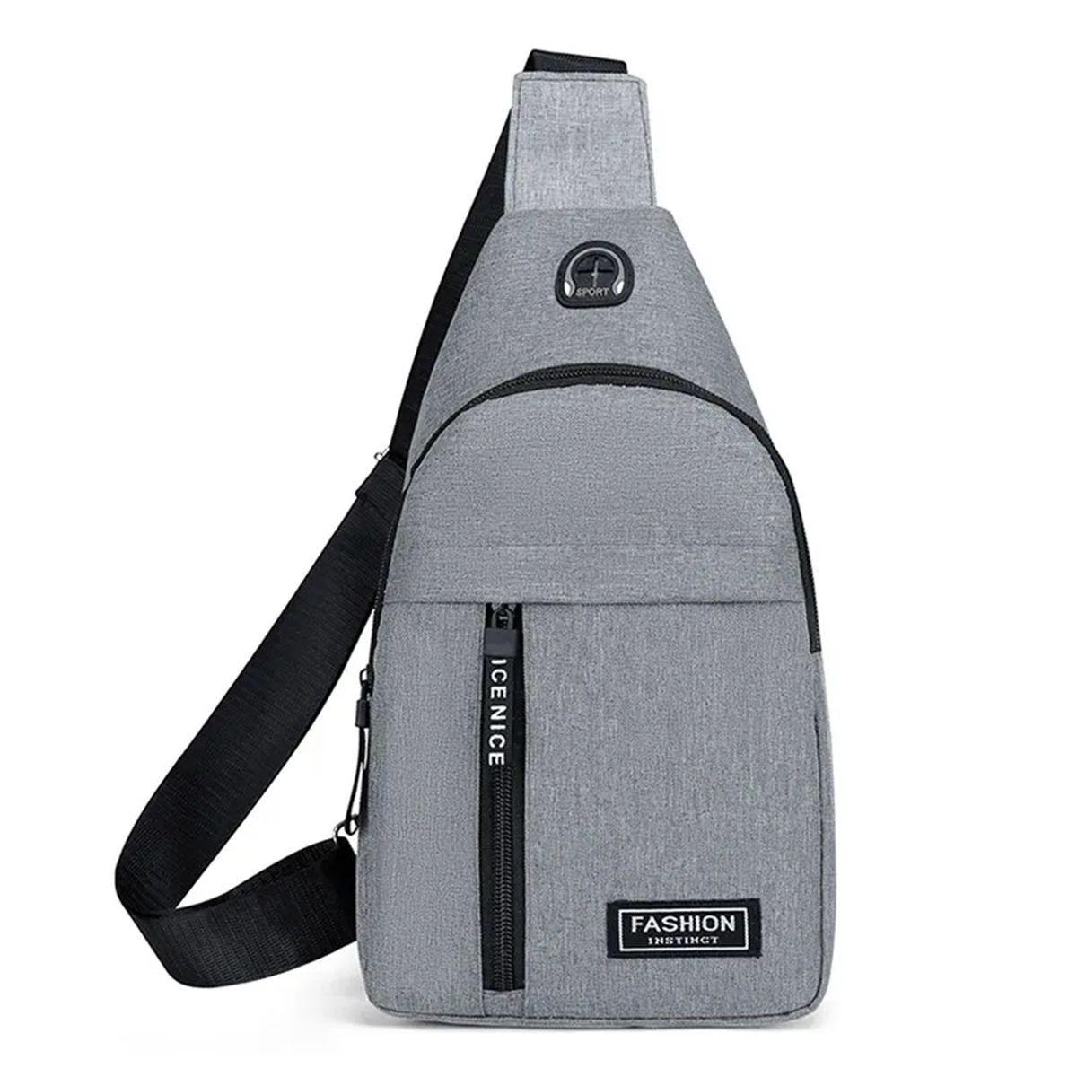 Bolso Banano Bandolero de Poliéster Color Gris-0