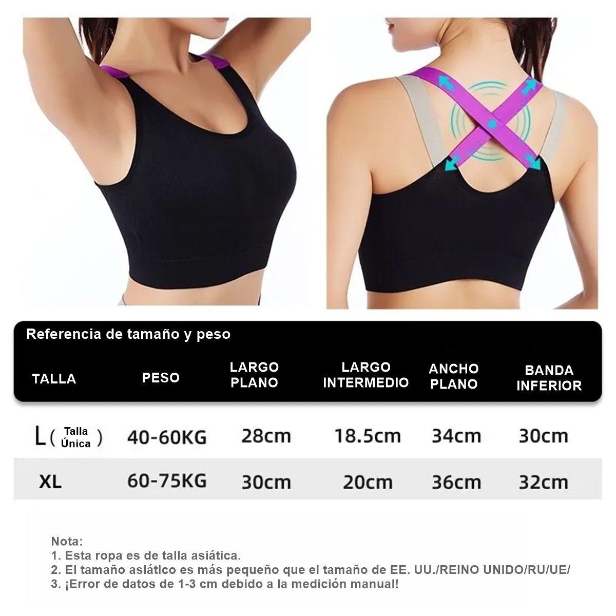 Sujetador Peto Deportivo Crossback Negro Talla XL-4
