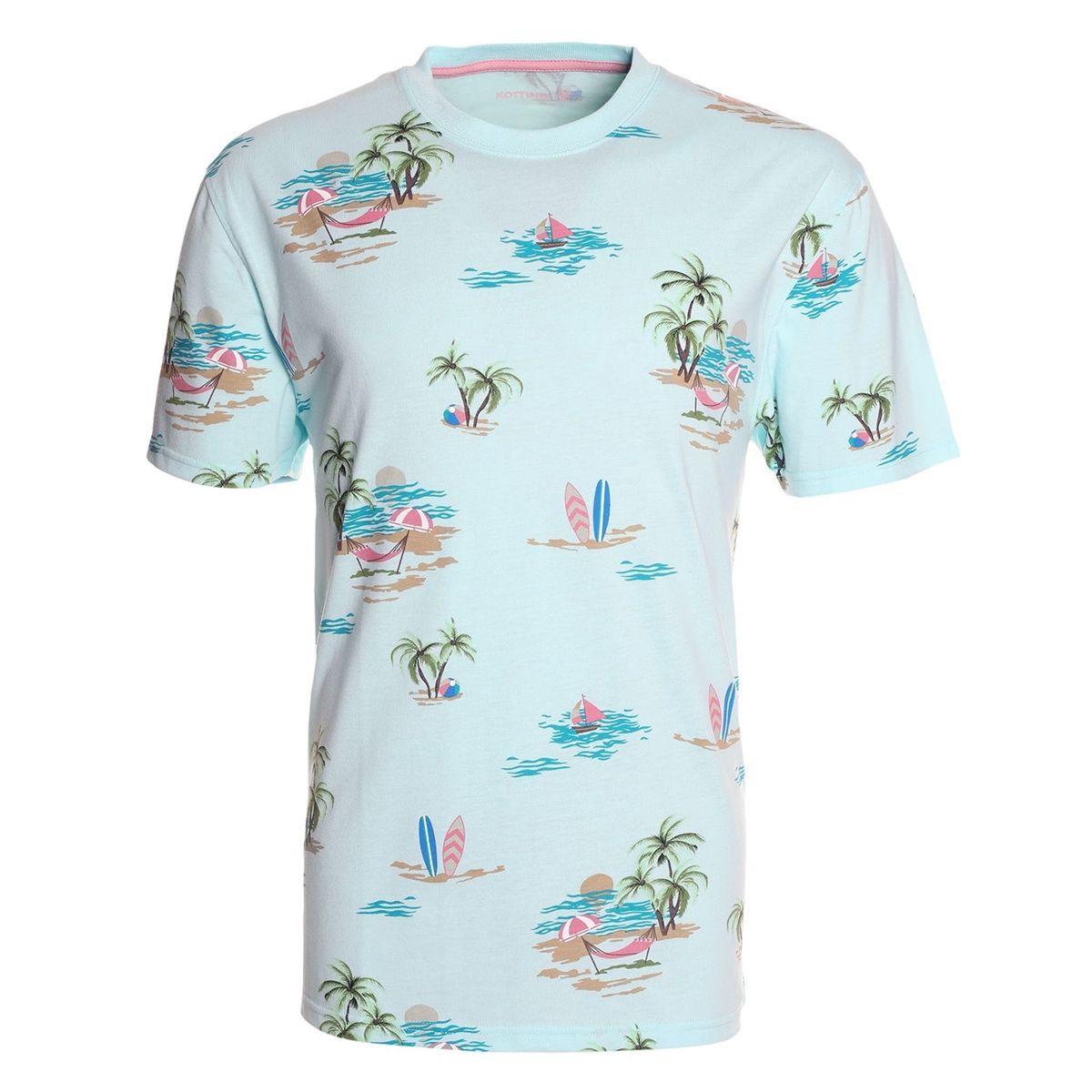 Polera Hombre Jersey Estampada Manga Corta - Kotting-0