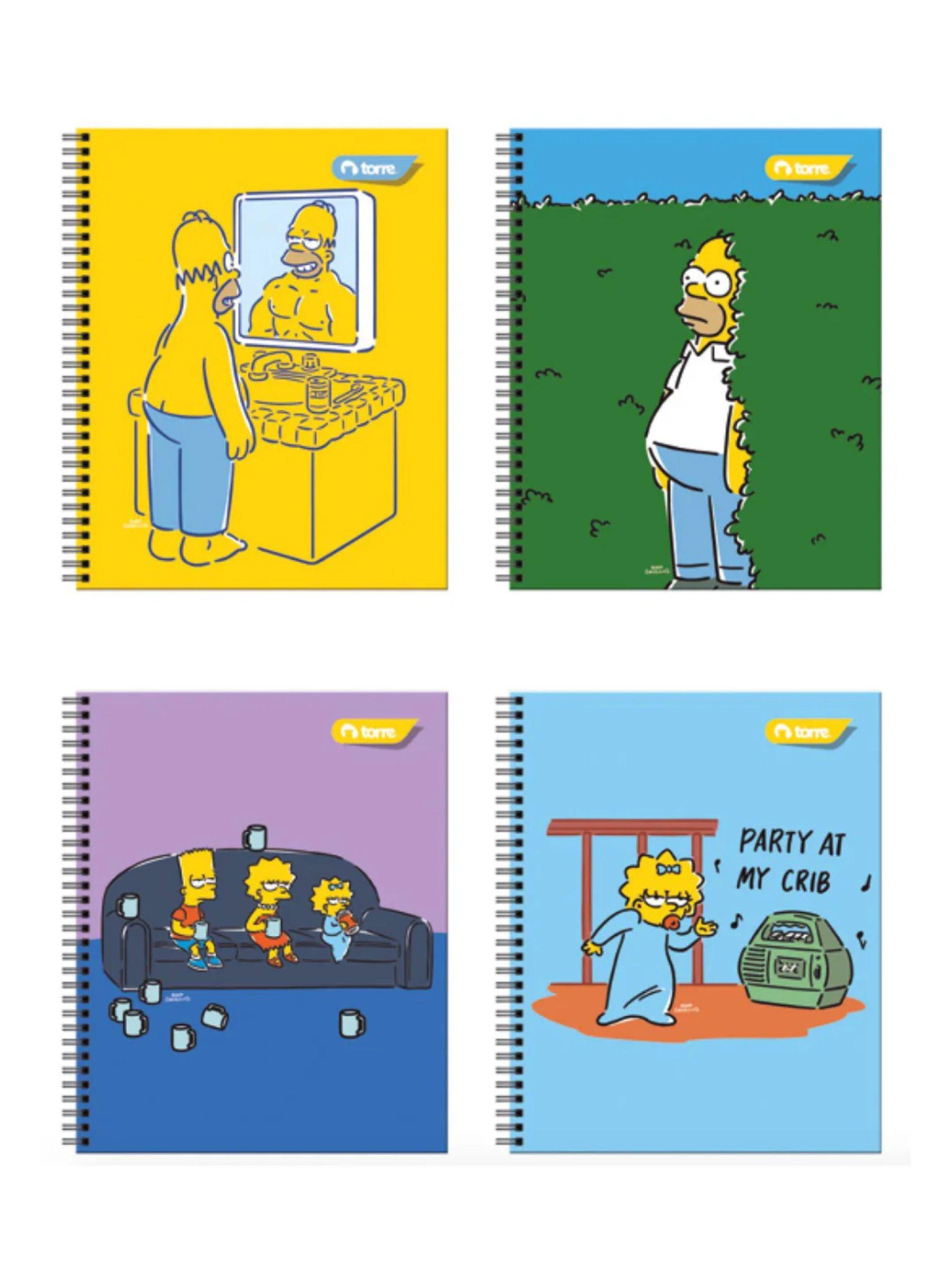 Pack 10 Cuadernos CLASICO SIMPSONS Universitario cuadriculado 7MM 100 Hjs-3