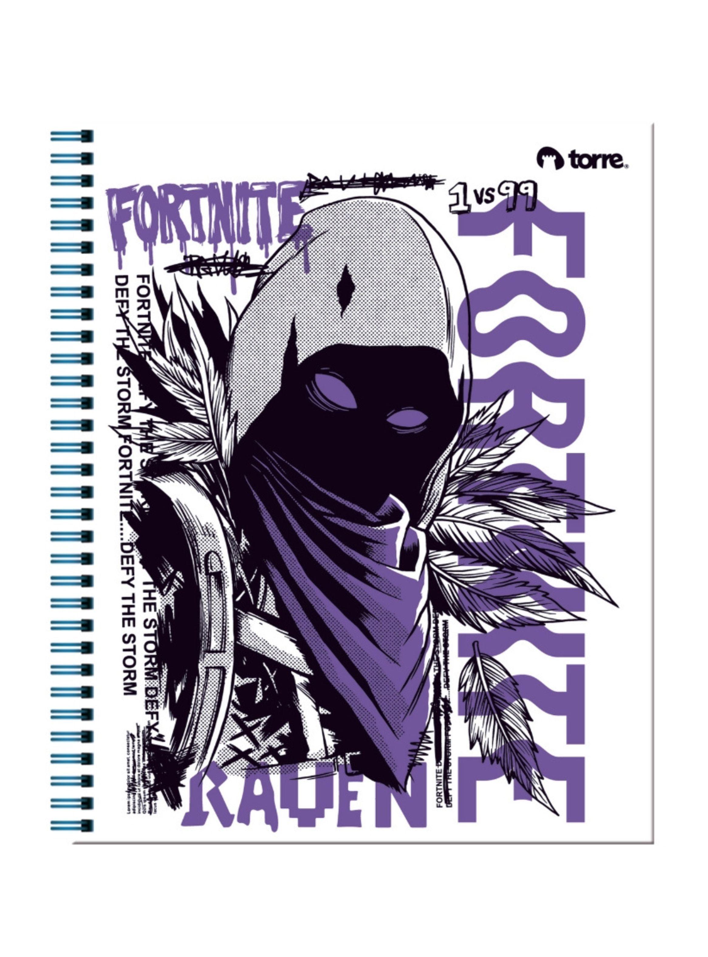 Pack 10 Cuadernos FORTNITE Universitario cuadriculado 7MM 100 Hjs-3