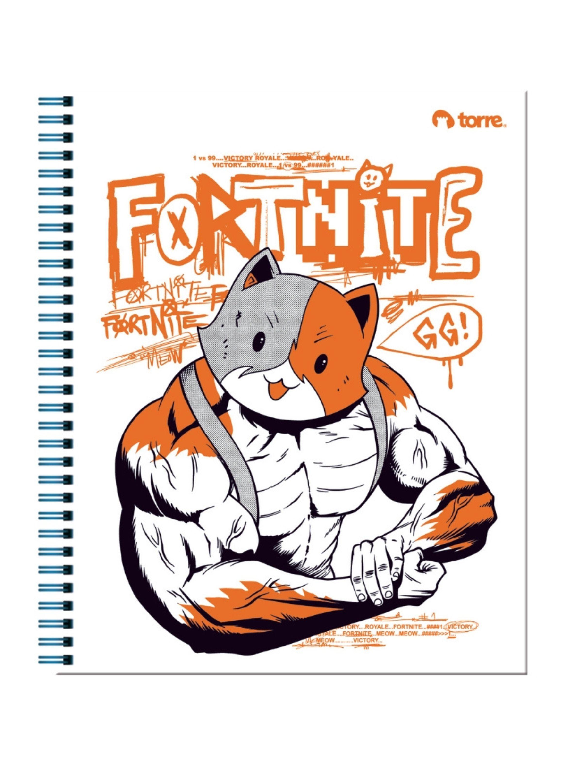 Pack 10 Cuadernos FORTNITE Universitario cuadriculado 7MM 100 Hjs-4