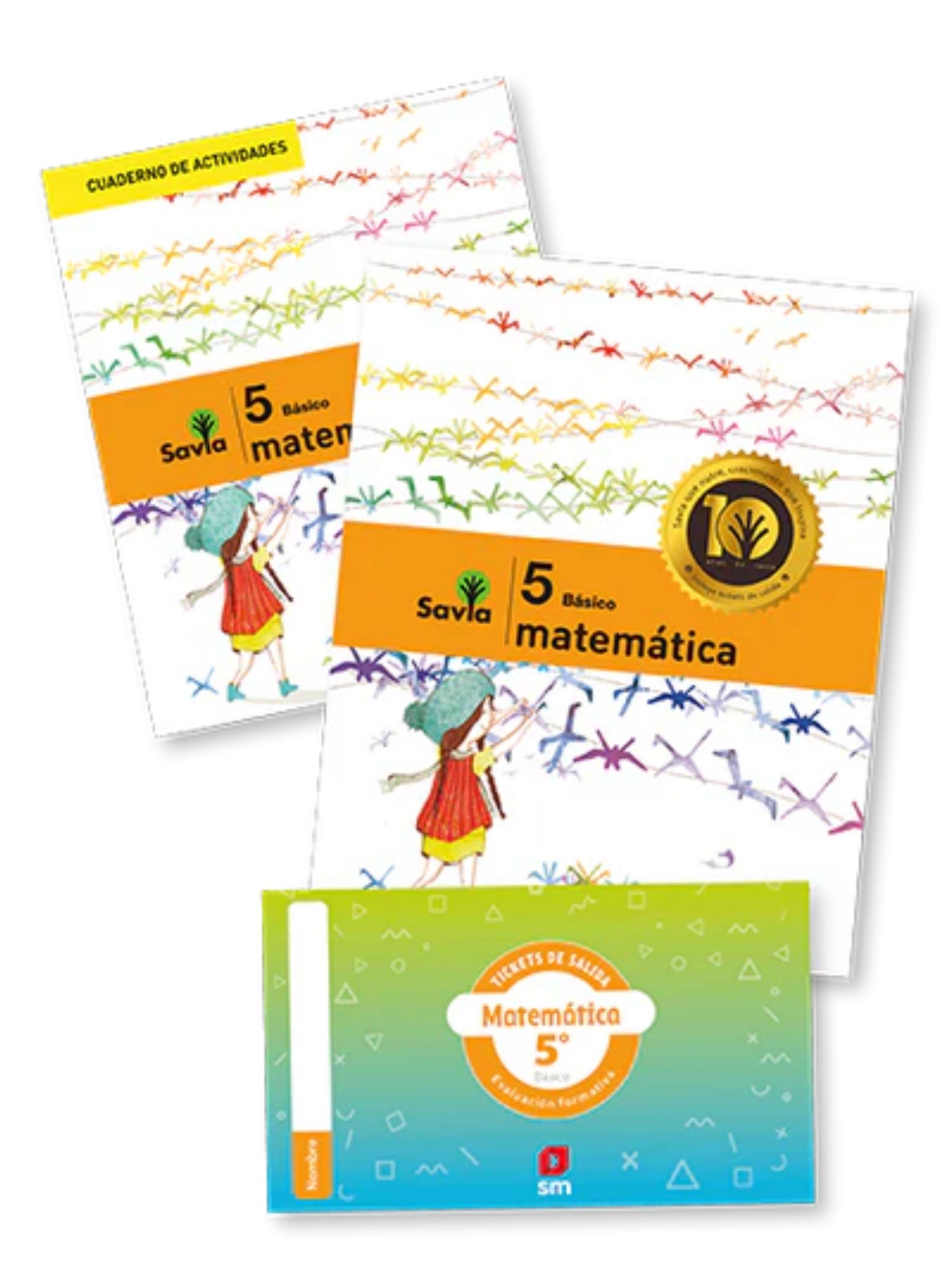 Pack Matemática 5° Básico Savia Nueva Edición -0