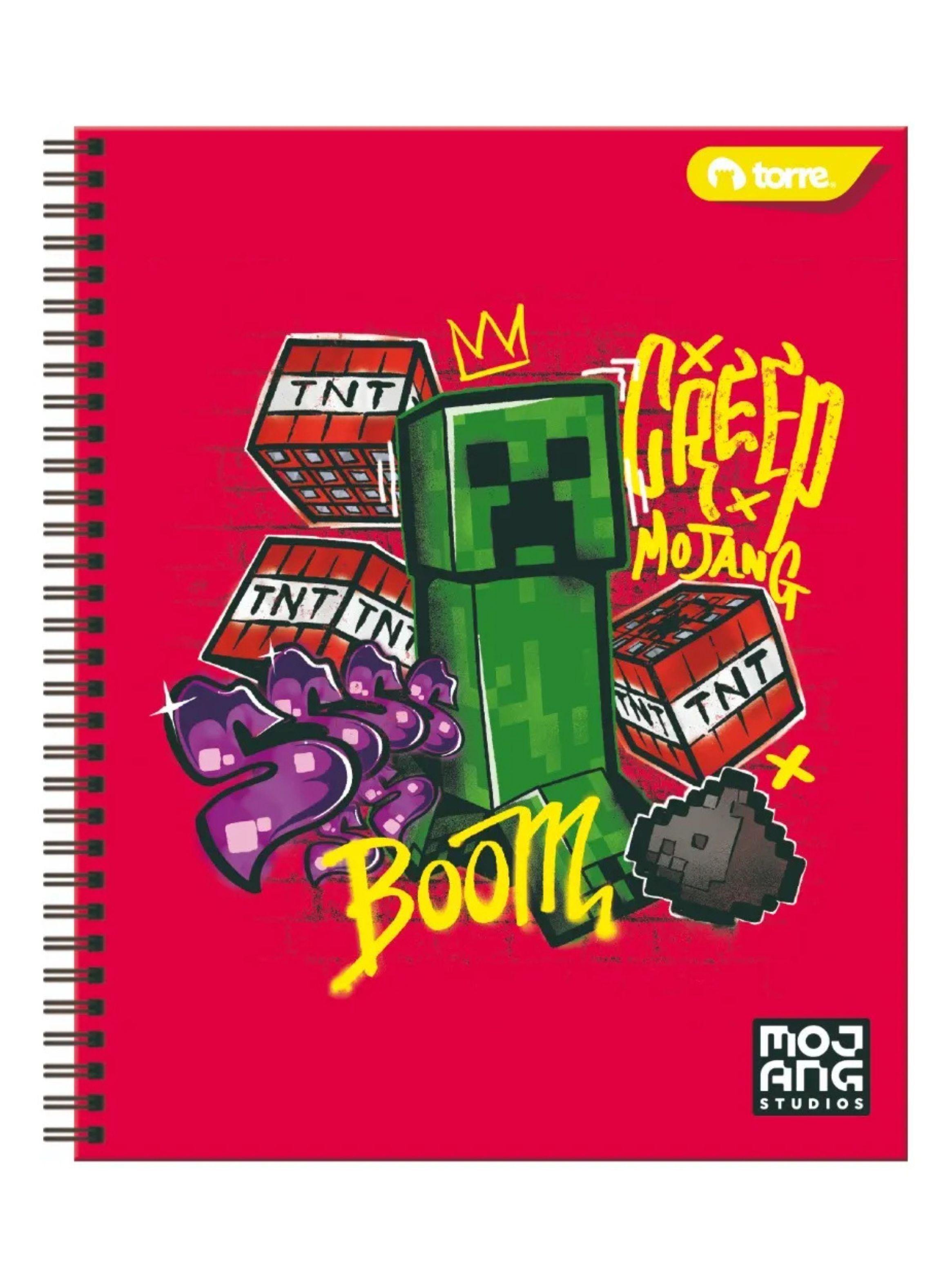 Pack 10 Cuadernos MINECRAFT Universitario cuadriculado 7MM 100 Hjs-2