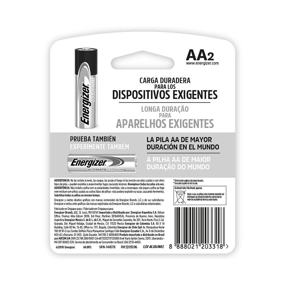 Pack de pilas Energizer MaxPlus EP91 BP2 AA x2 unidades-2