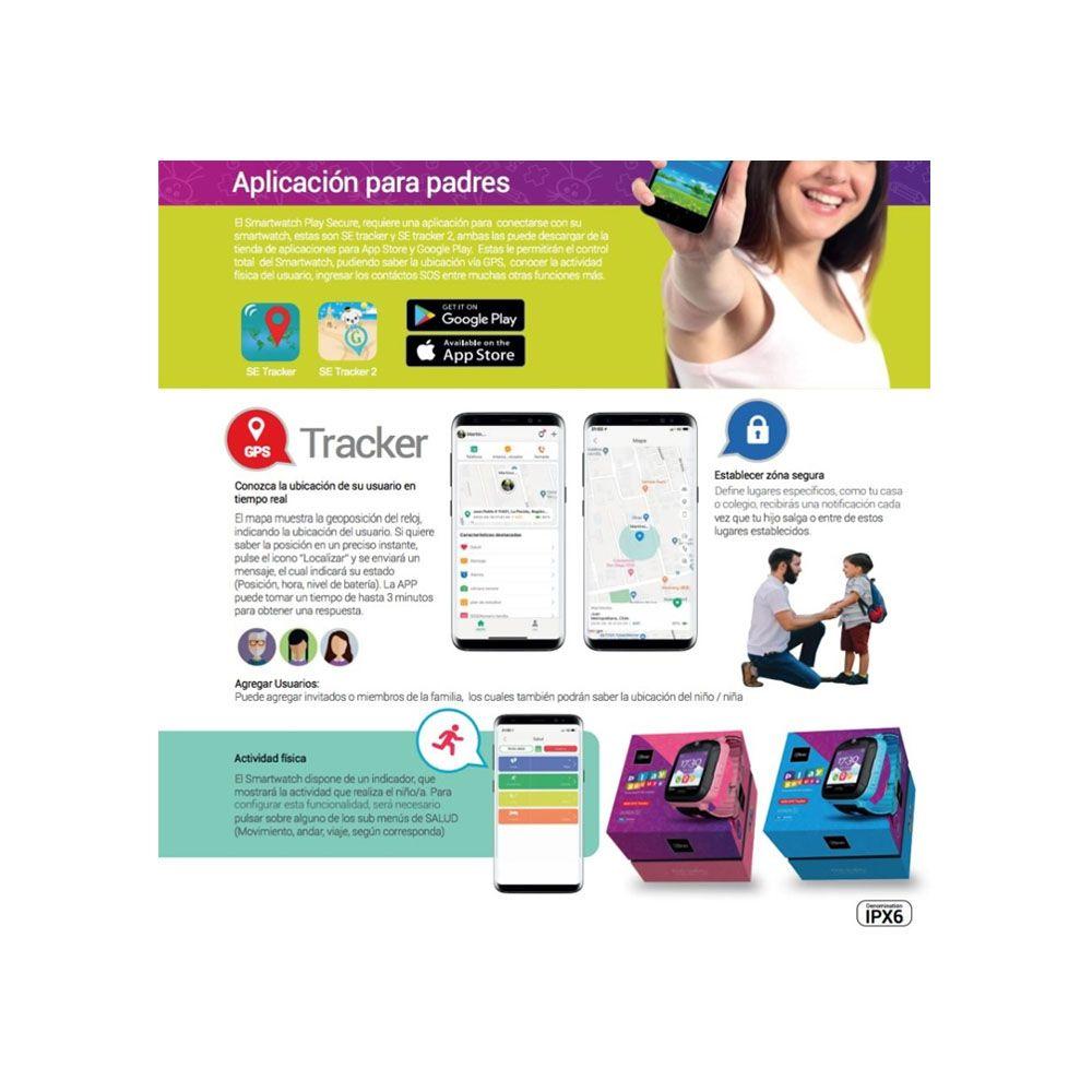 Smartwatch Mlab Play Secure para niños GPS Boton SOS Rosado-4