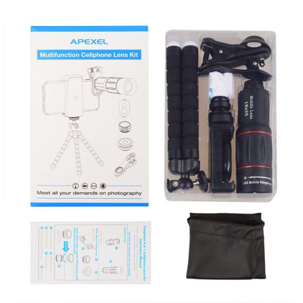 Kit de lentes telescopio camara de celular Apexel + trípode-7