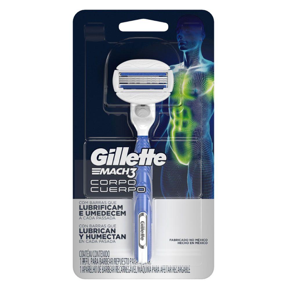 Máquina de afeitar recargable Gillette Mach3 Cuerpo 1unidad-0