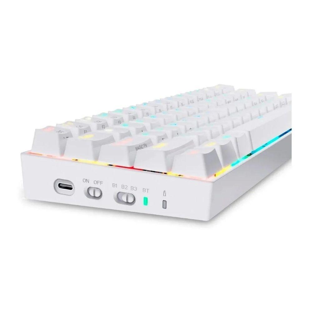 Teclado Gamer Mecanico Redragon Draconic K530W RGB Blanco-2