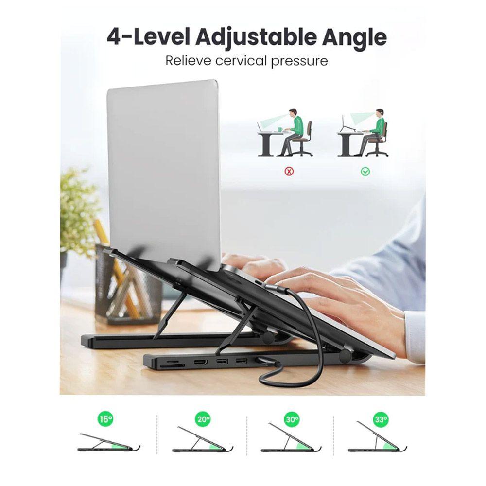 Base para notebook Ugreen CM359 USB C a 2xUSB3.0+HDMI+SD+TF-7