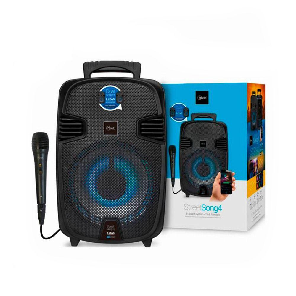 Parlante Mlab Street Song 8 Pulgadas Bluetooth TWS Negro-4