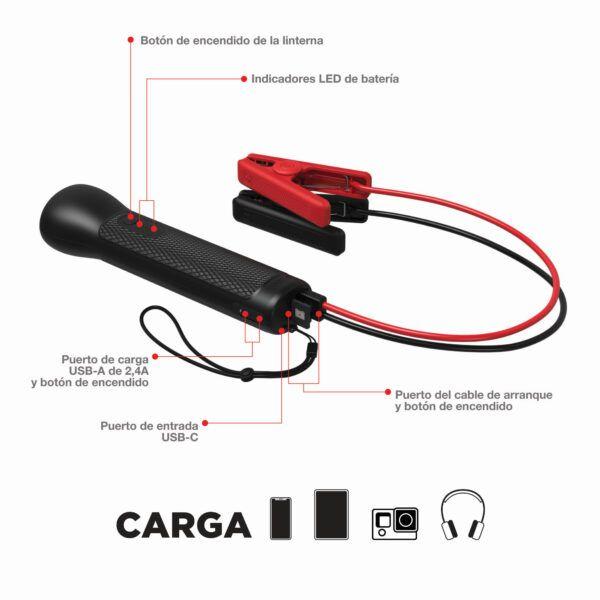 Linterna + partidor para auto Mophie Powerstation Go Rugged-3