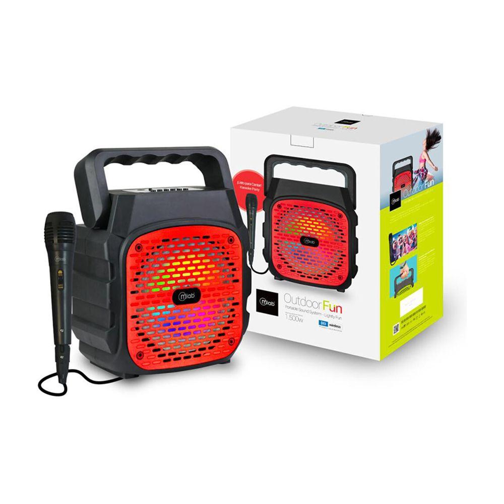 Parlante MLab  Outdoor Fun Bluetooth Karaoke Naranja-1