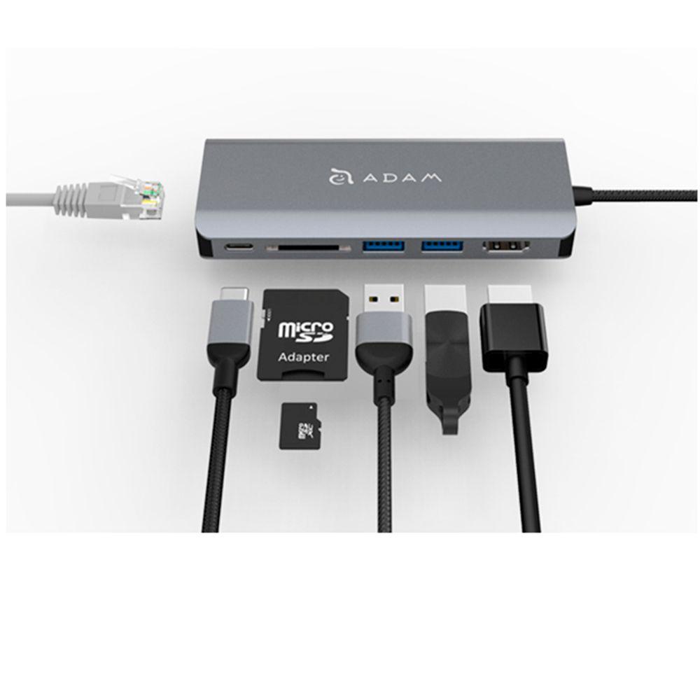 Adam elements USB-C a USB 3.1 x 2, USB-C x 1, HDMI, RJ45, SD-0