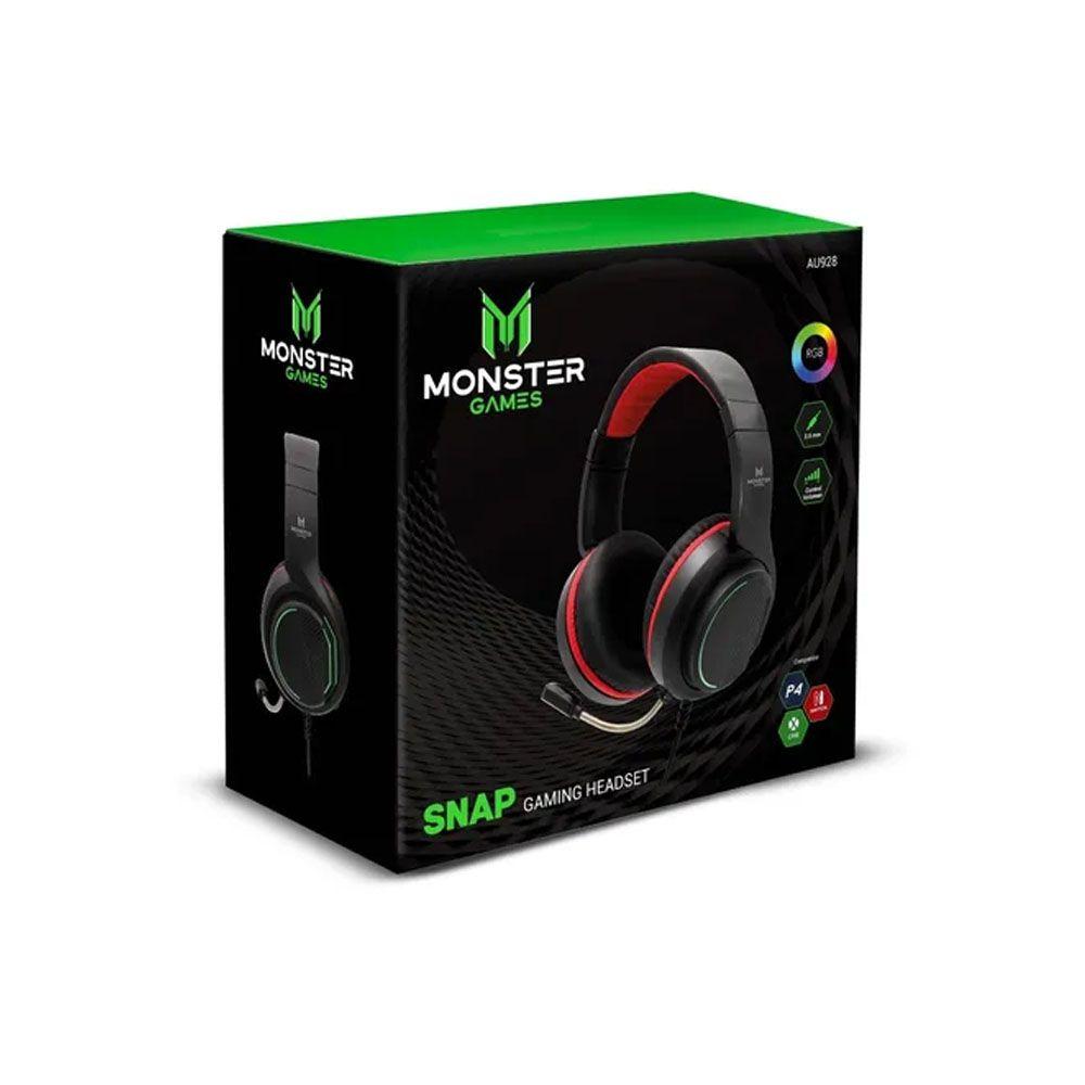 Audífonos Gamer Monster Snap RGB PS4 Switch Xbox One-5