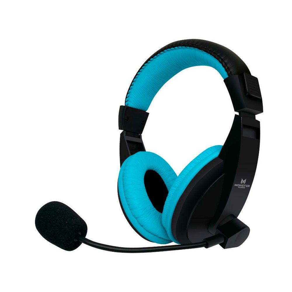 Audífonos Gamer Monster Loud Ps4 Switch Xbox One Azul-0
