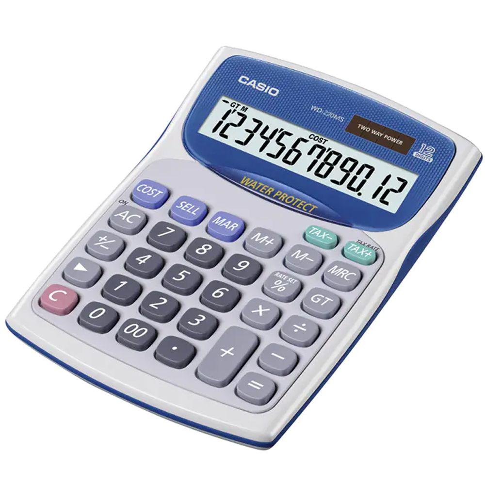 Calculadora de Sobremesa Casio WD-220MS-WE Blanca-1