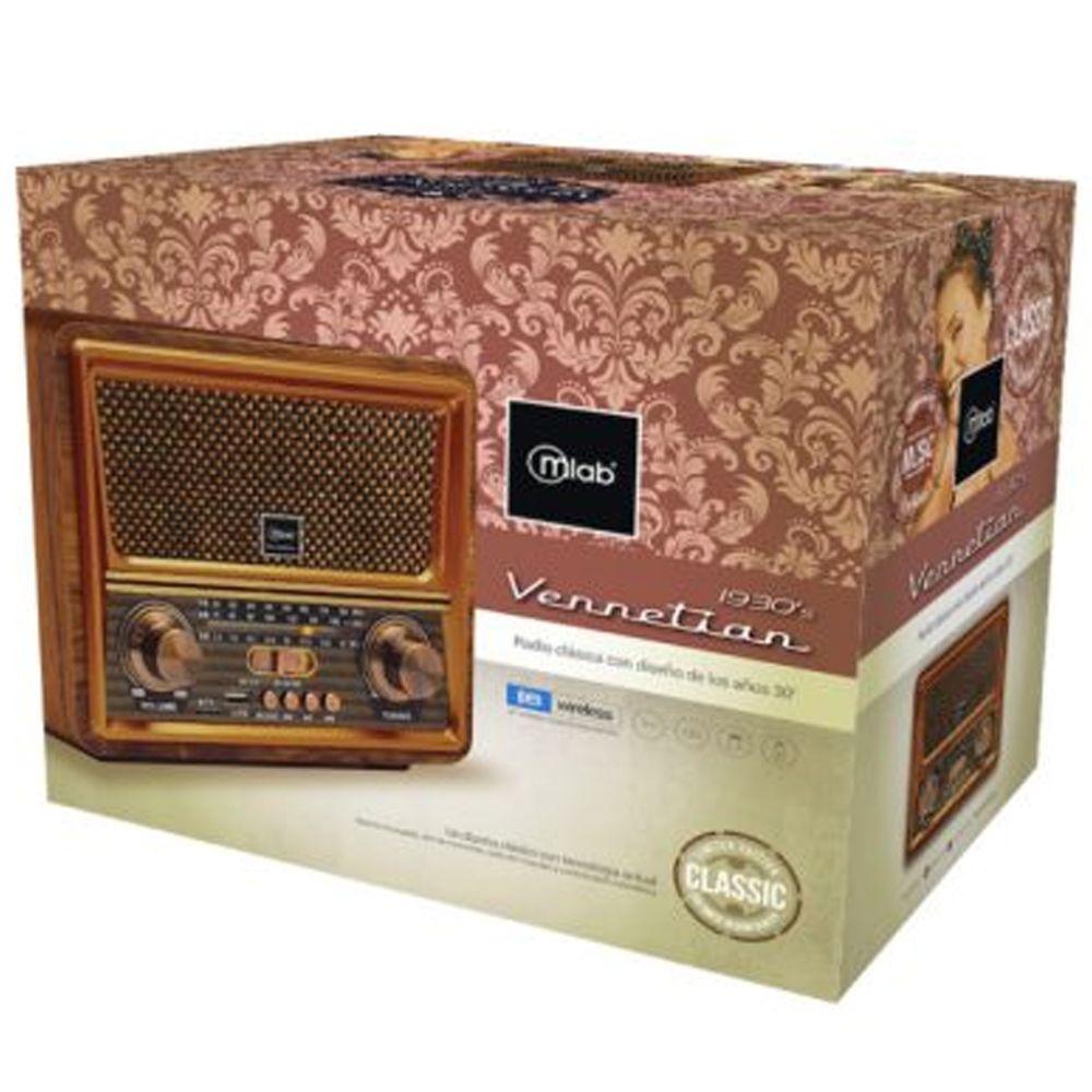 Radio Parlante MLab 9135 Retro Vennetian Bluetooth USB FM-5