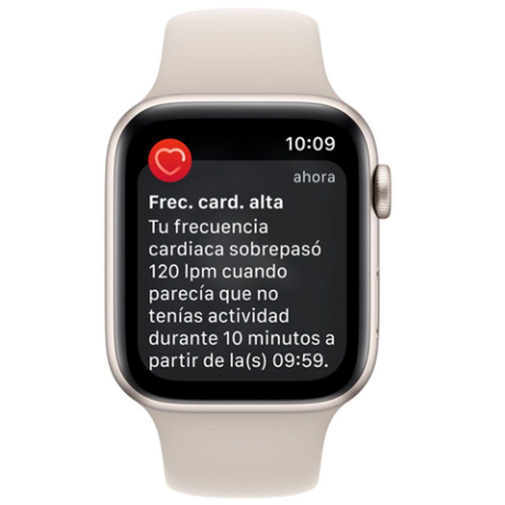 Apple Watch SE GPS 44 mm Correa deportiva blanco estrella-5